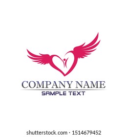 Vector Sign a mother adoption community and people care and couple