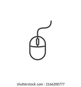 Vector sign of the mouse symbol is isolated on a white background. mouse icon color editable.