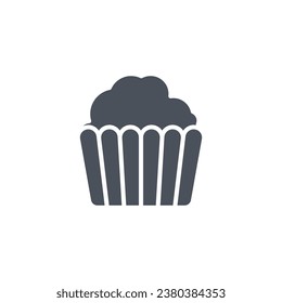 Vector sign of the muffin symbol isolated on a white background. icon color editable.