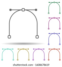 Vector sign multi color icon. Simple thin line, outline vector of web icons for ui and ux, website or mobile application