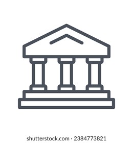 Vector sign of the museum symbol isolated on a white background. icon color editable.