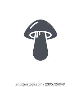 Vector sign of the mushroom symbol isolated on a white background. icon color editable.