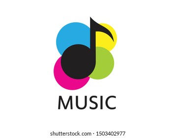 Vector sign music. Illustration of musical notes