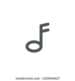 Vector sign of the music note symbol is isolated on a white background. music note icon color editable.