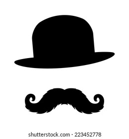 Vector sign. Mustache.