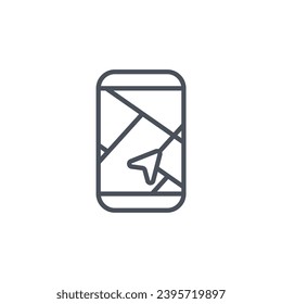 Vector sign of the navigator symbol isolated on a white background. icon color editable.