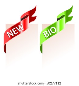 Sinal de vetor "new" e "bio"