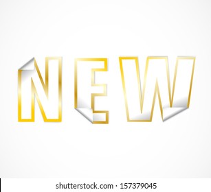 Vector sign "NEW" sticker. Vector