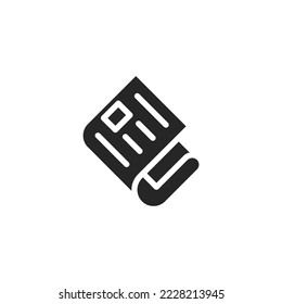 Vector sign of newspaper symbol is isolated on a white background. vector illustration icon color editable.