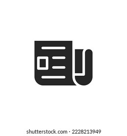 Vector sign of newspaper symbol is isolated on a white background. vector illustration icon color editable.