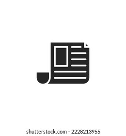 Vector sign of newspaper symbol is isolated on a white background. vector illustration icon color editable.