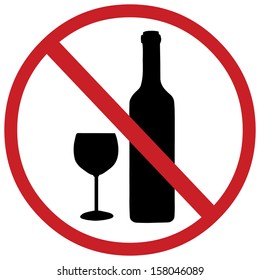 Vector Sign: No Alcohol