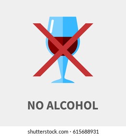 vector sign no alcohol