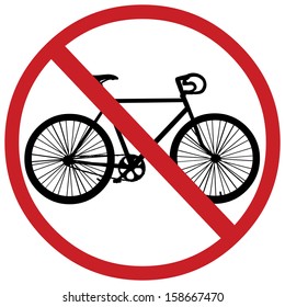 vector sign: no bicycle