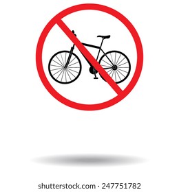 Vector sign no bicycle
