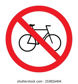 Vector sign no bicycle
