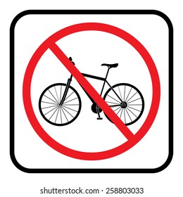 Vector sign no bicycle