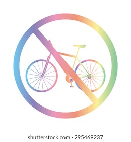 Vector sign no bicycle