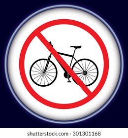 Vector sign no bicycle 