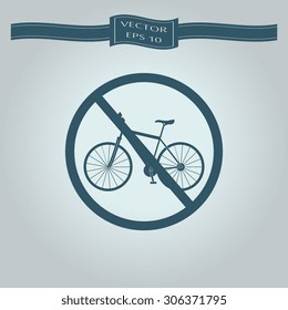 Vector sign no bicycle