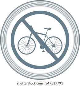 Vector sign no bicycle