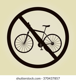 Vector sign no bicycle