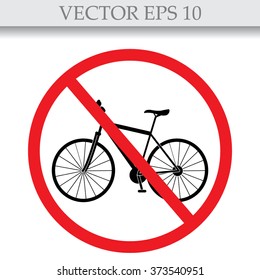 Vector sign no bicycle