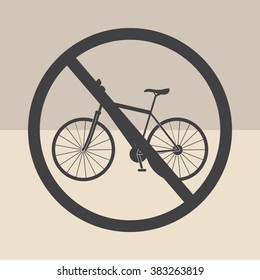 Vector sign no bicycle