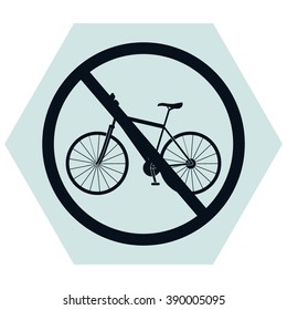Vector sign no bicycle