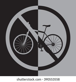Vector sign no bicycle