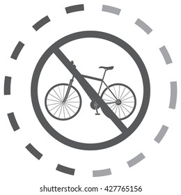 Vector sign no bicycle