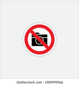 vector sign for no camera, no camera icon
