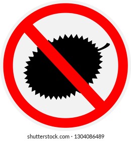 vector sign no durian,no entry with durian,don't make durian