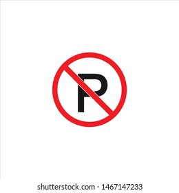 Vector sign of no parking
