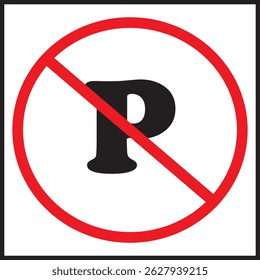 Señal de Vector para no estacionar