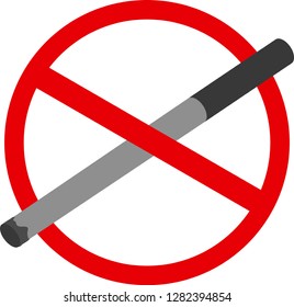 Vector sign: no smoking, warning.