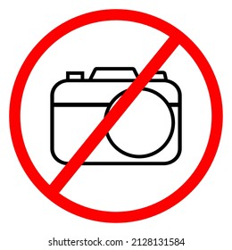 Vector sign not to take pictures