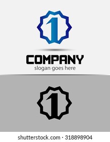 Vector sign number 1
