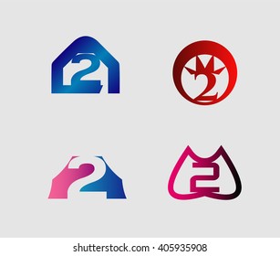 Vector sign number 2 logo
