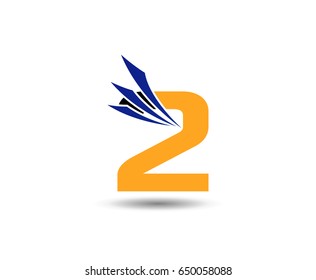 Vector sign number 2 logo
