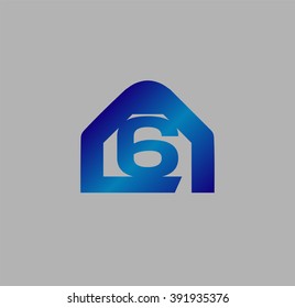 Vector sign number 6 logo
