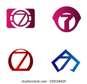 Vector sign number 7
