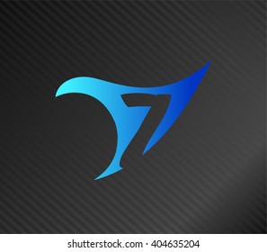 Vector sign number 7

