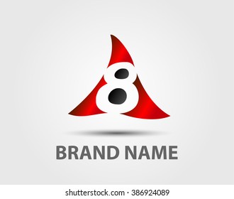 Vector sign number 8
