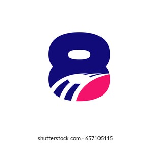 Vector sign number 8
