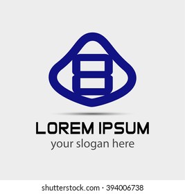 Vector sign number 8 logo icon
