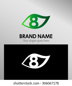 Vector sign number eight logo
