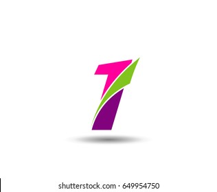 Vector Sign Number One 1 Logo Stock Vector (Royalty Free) 649954750