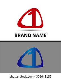 Vector sign number one logo
