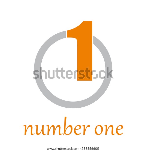 Vector Sign Number One On Circle Stock Vector (Royalty Free) 256556605